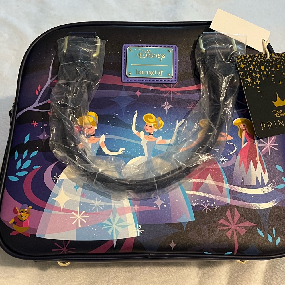 Loungefly Disney Princess Travel Bag - Black and Purple